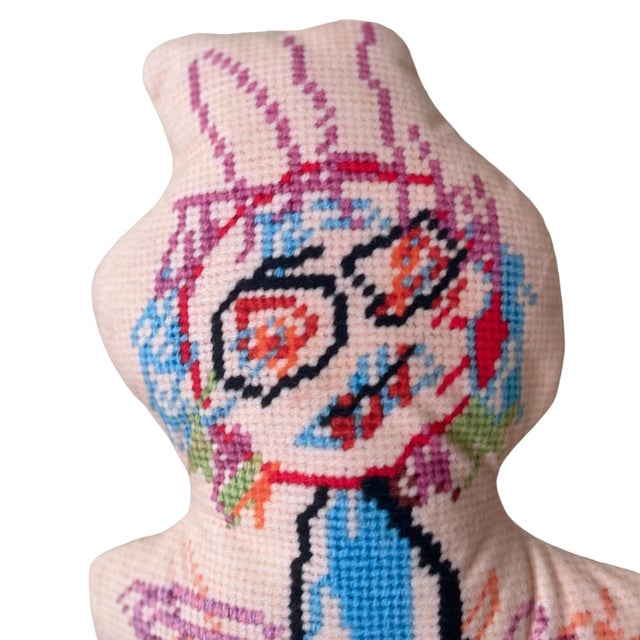 2020s Velvet "Swag Monster" Sculpted Pillow, Custom Original For Sale - Image 5 of 8