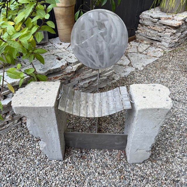 20th Century Brutalist Modernist Concrete and Metal Lounge Chairs For Sale - Image 11 of 18