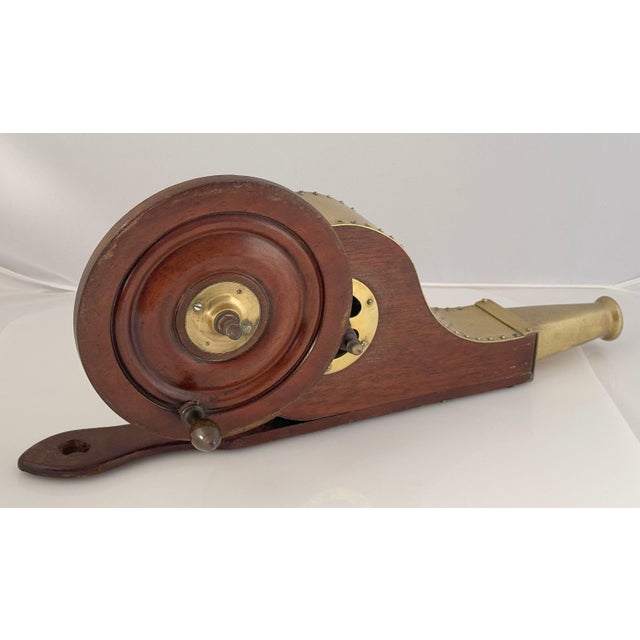Early 19th Century Georgian Era Mechanical Fire Bellows of Brass and Mahogany From England For Sale In Austin - Image 6 of 15
