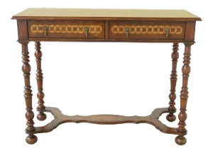 Langton Collection Highly Inlaid Walnut Sofa Table Jc492016
