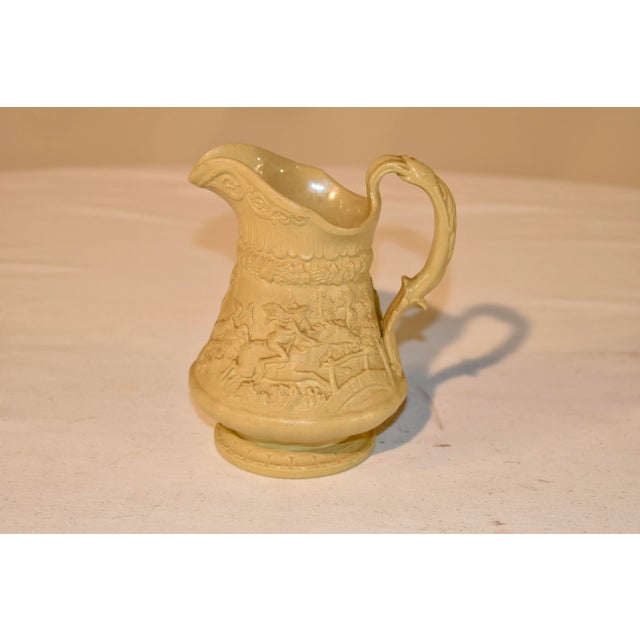 Victorian C. 1835 Ridgway Drab Ware Small Picher For Sale - Image 3 of 8