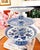1990s Large Chinoiserie Blue & White 3-Tier Porcelain Serving Stand by Bombay For Sale - Image 11 of 11
