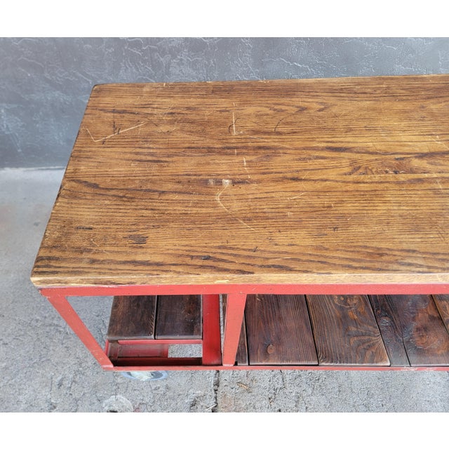 Industrial Rolling Cart With Retractable Handle For Sale - Image 15 of 15