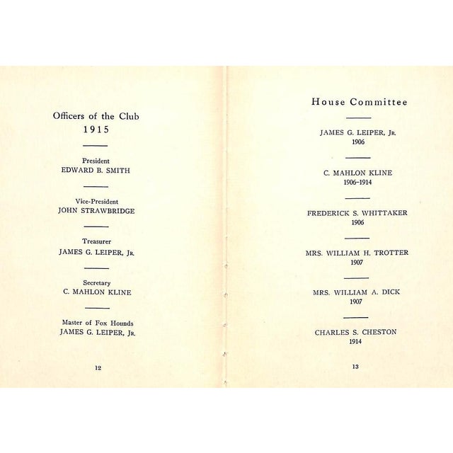 "White Marsh Valley Hunt Club" 1915 For Sale - Image 4 of 11