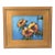 William Hawkins Summer Sunflowers Floral Oil Painting Including the Antiqued Gold Wood Frame For Sale