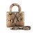 Early 21st Century Christian Dior Lady Dior Python Snakeskin Gold Hardware Top Handle Bag For Sale - Image 5 of 12