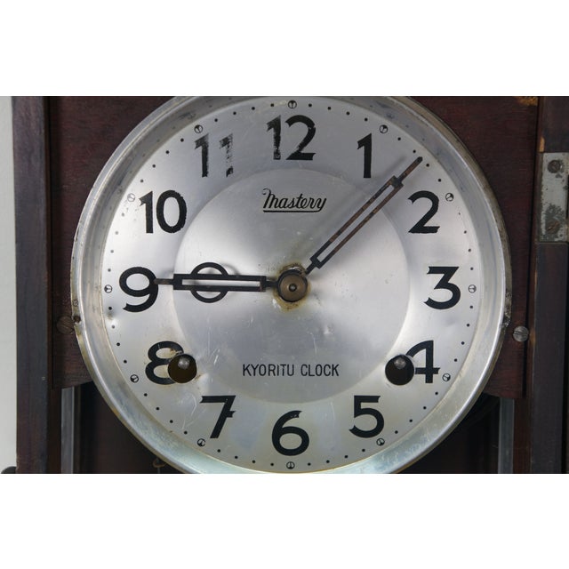 Mid 20th Century Mastery Kyoritu Mahogany Copper Horse Equestrian Regulator Wall Clock 27" For Sale - Image 11 of 17