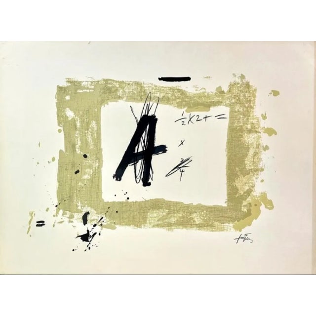 Modern Antoni Tapies, The Letter A, Original Lithograph, 1976 For Sale - Image 3 of 3