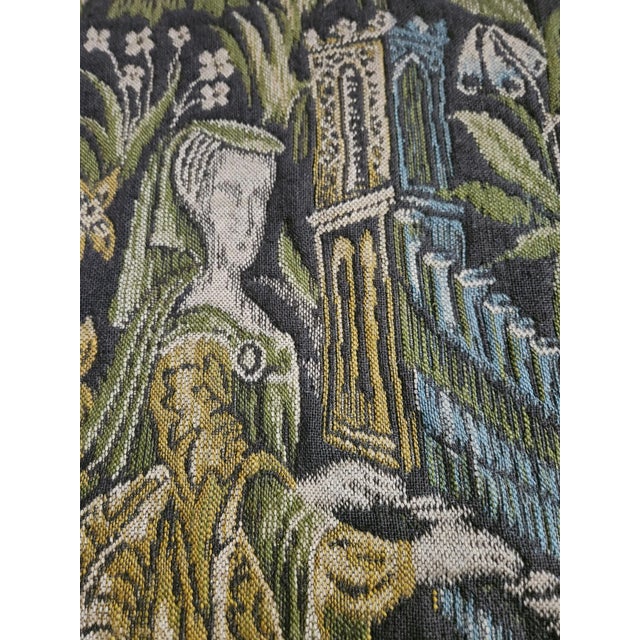 Large Medieval Renaissance Gothic Flemish Vorwerk Biblical Tapestry from Vorwerk, 1960s For Sale - Image 11 of 18