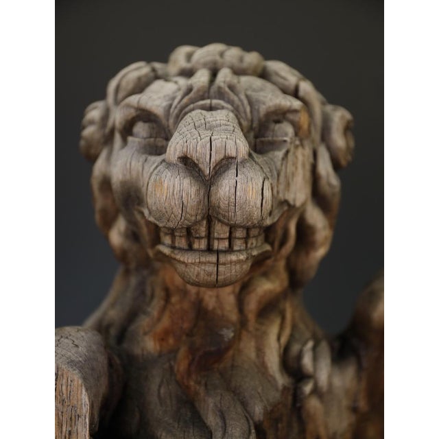 19th Century Neo-Renaissance French Heraldic Lion Sculptures, 1870s, Set of 2 For Sale - Image 15 of 18