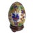 Vintage Petite Cloisonné Egg With Stand Floral Gold Enamel Chinoiserie For Sale