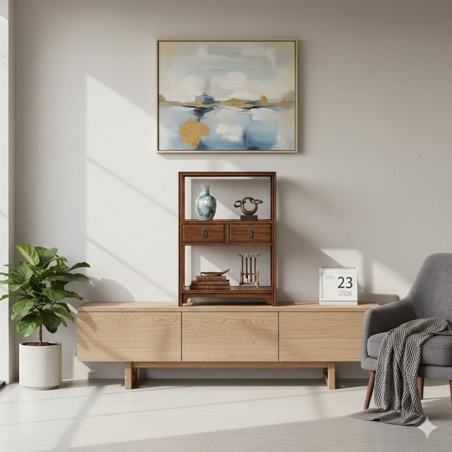 Chinese Brown Stain Wood Rectangular Small Curio Display Stand For Sale - Image 9 of 9