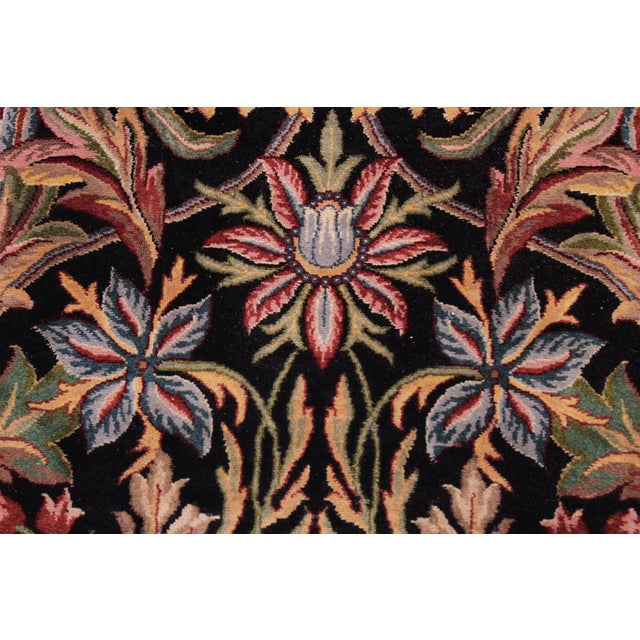 Art Nouveau 1990's Pak-Persian Black/Black Wool Rug - 9'1'' X 12'6'' For Sale In New York - Image 6 of 9