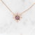 Pink Sapphire Pendant, Diamond and Sapphire Accents: Solid 14k Gold With Chain For Sale - Image 9 of 9