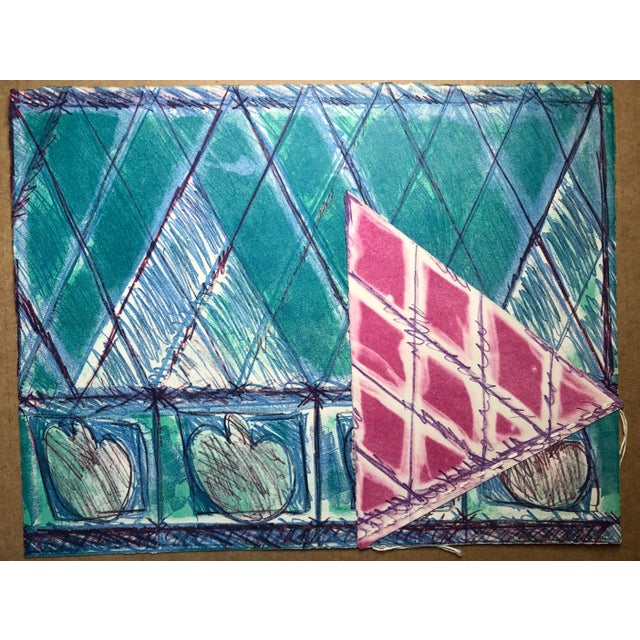 Two lithographs collaged with stitching Atlanta artist Adrienne Anderson (1949-2020). Anderson earned her MFA from...