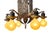 1920s Cast Bronze 6 Light Chandelier With Ladies and Revived Original Finish #2596 For Sale - Image 13 of 14