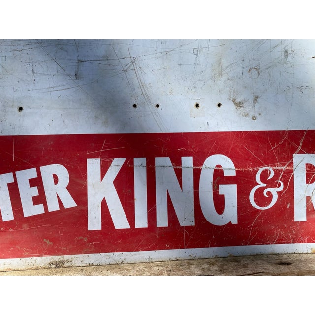 Large Metal Tobacco Sign -- Large Metal Sign -- Cigarette Metal Sign - Large Cigarette Metal Sign - Vintage Advertisement - Texas Metal Sign For Sale - Image 10 of 11