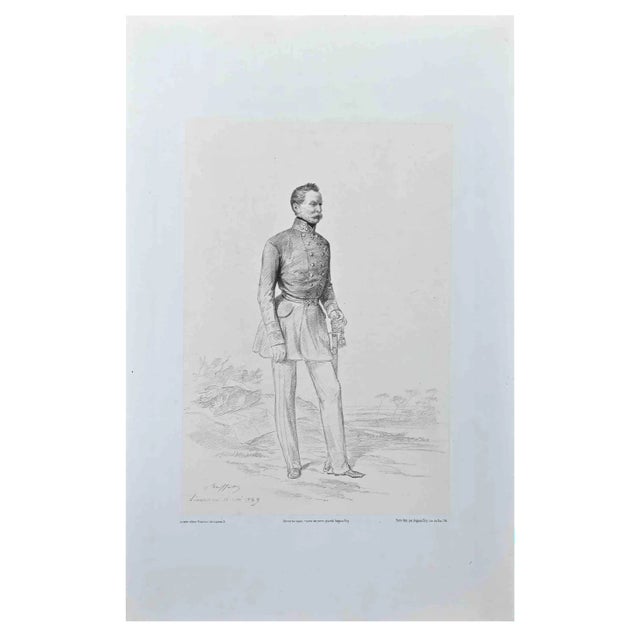 Denis Auguste Marie Raffet, Portrait, Lithograph, 19th Century For Sale