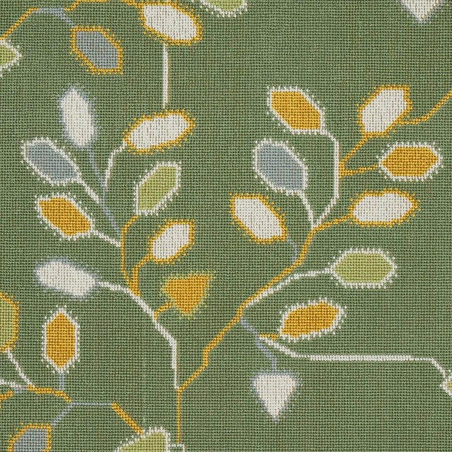 Contemporary SAMPLE - Schumacher x Neisha Crosland Tumble Weed Epingle Fabric In Meadow Green For Sale - Image 3 of 4