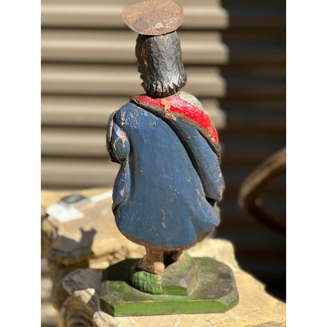 Mid 19th Century Antique Wooden Saint Statue Santos For Sale - Image 5 of 9