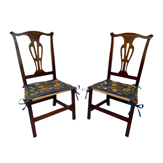 Brown Late 18th Century Country Chippendale Side Chairs - a Pair For Sale - Image 8 of 9