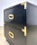 1960’s Campaign Style Black & Brass 2-Drawer Nightstand / End Table / Chest by Bernhardt For Sale In New York - Image 6 of 11