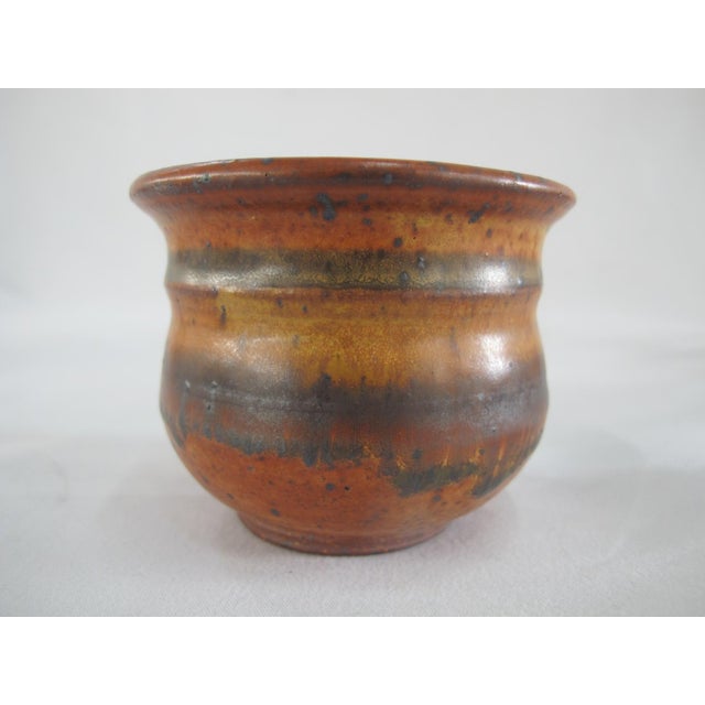Mid 20th Century Wally Schwab Pacific Nw Stoneware Studio Pottery Small Pot or Punch Cup Set of 8 For Sale - Image 11 of 12