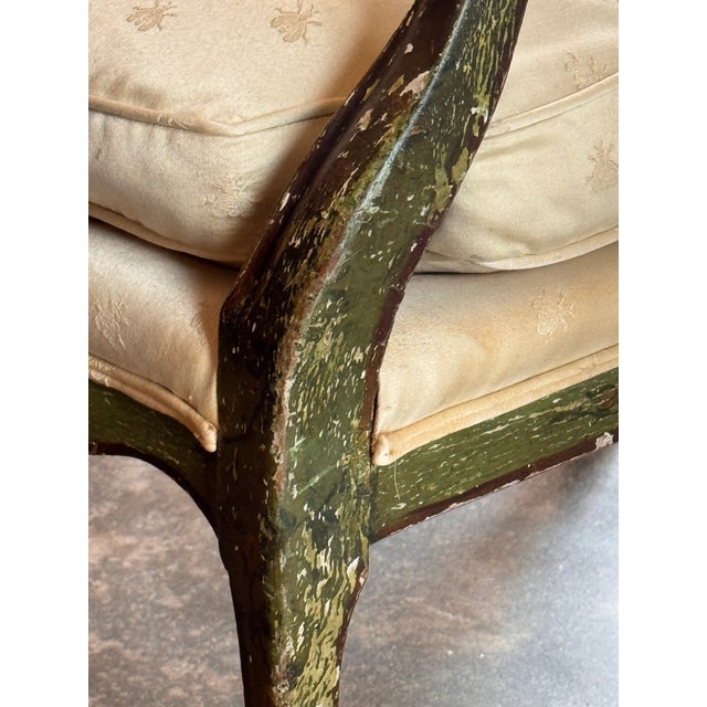 19th Century Italian Painted Armchair For Sale - Image 9 of 14