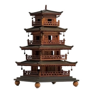 1930s Large Scale Chinese Wooden Pagoda For Sale