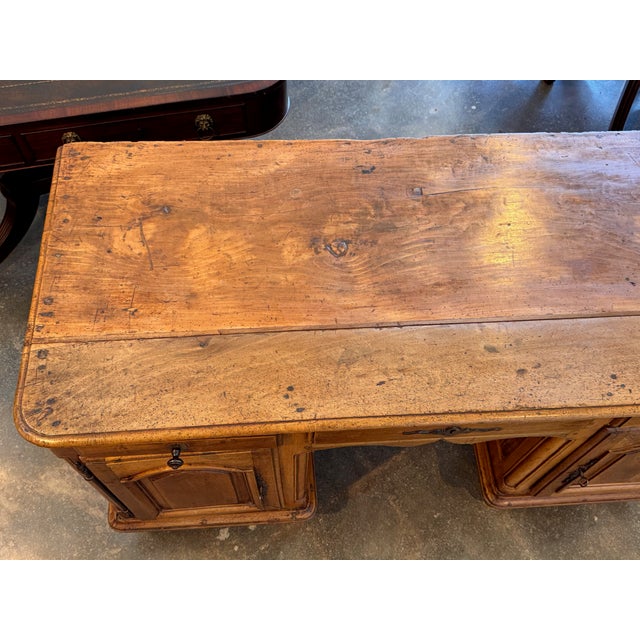 18th Century French Walnut Kneehole Desk For Sale - Image 13 of 14