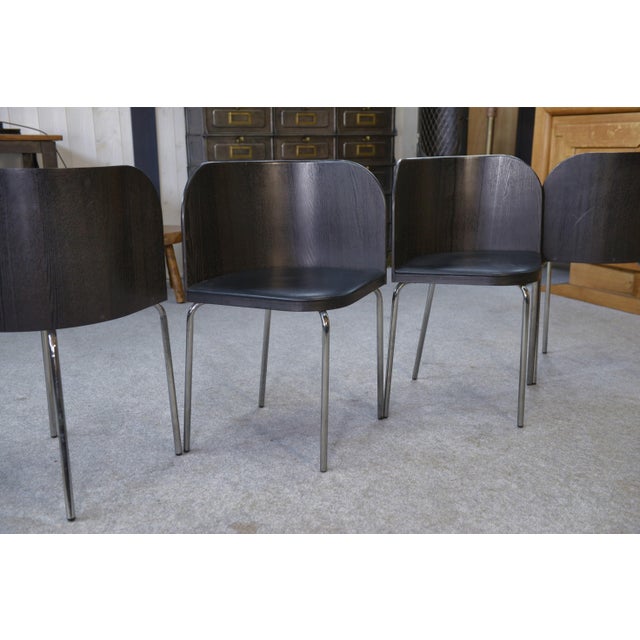 Wood Chairs by Sandra Kregnert, 1950s, Set of 4 For Sale - Image 7 of 10