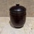 For your consideration, a mid-century modern rosewood jar petite lidded vessel catchall container, round box with lid....