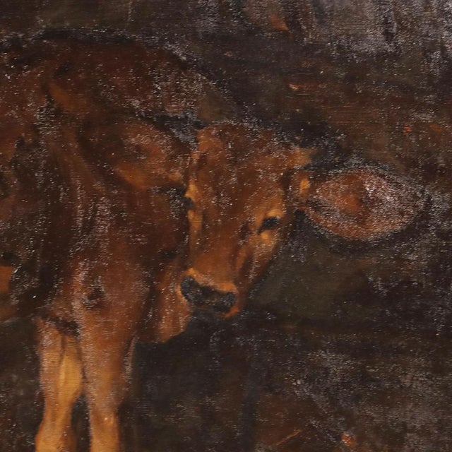 Giovanni Sottocornola, Figurative Scene, Oil on Canvas For Sale - Image 4 of 12