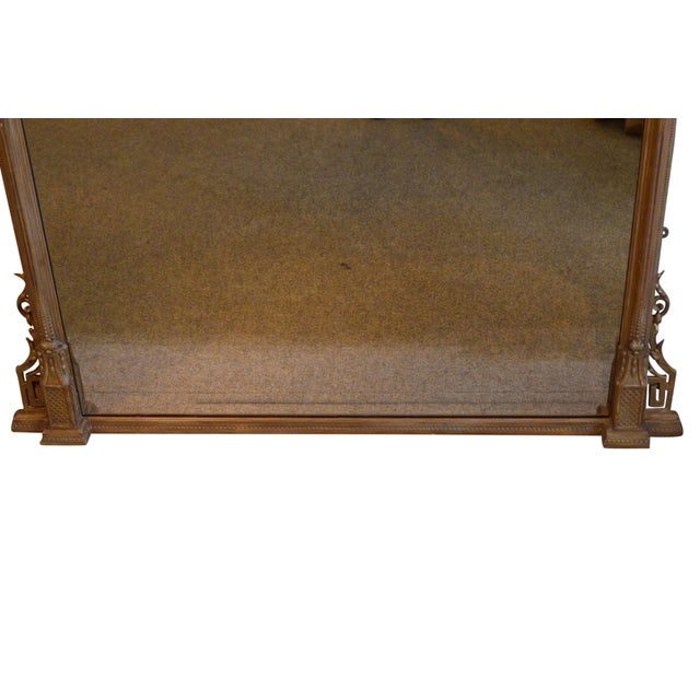 Large Antique Giltwood Overmantel Wall Mirror, 1899 For Sale - Image 14 of 18
