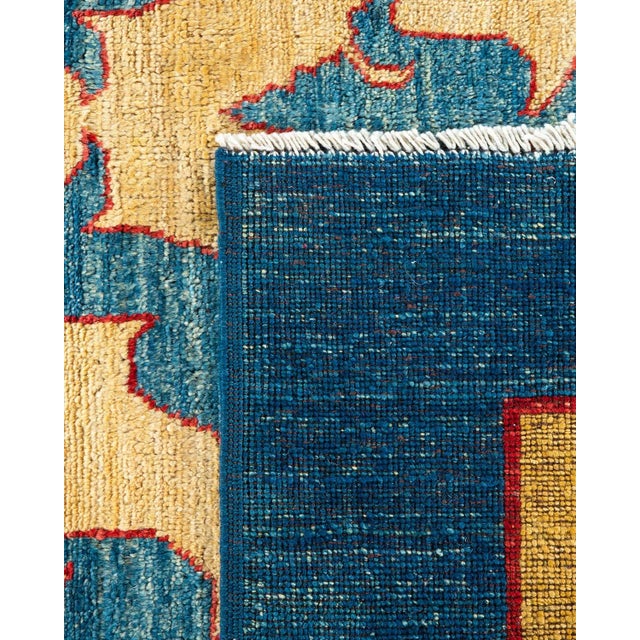 2000 - 2009 Eclectic, One-of-a-Kind Hand-Knotted Area Rug in Blue, 10' 3" x 12' 7" For Sale - Image 5 of 8