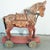 Pair of Monumental Indian Polychrome Carved Wood Horses on Wheels, 19th C. For Sale - Image 11 of 17