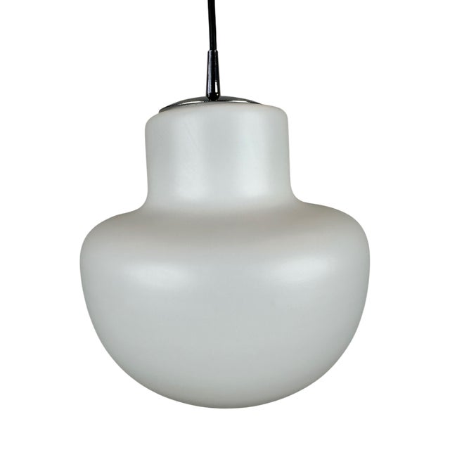 Vintage Opaline Mushroom Pendant Lamp from Peill & Putzler, 1970s For Sale