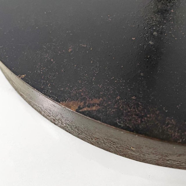 Mid-Century Modern Steel Floor Lamp with Black Round Base, Italy, 1950s For Sale - Image 12 of 16