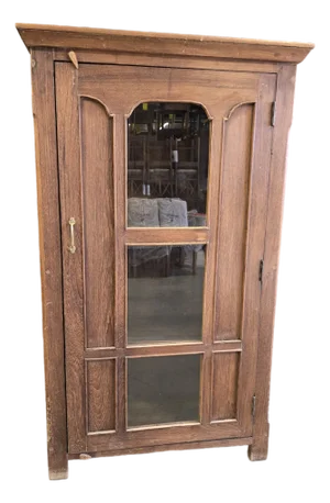 Rustic Solid Wood Display Cabinet