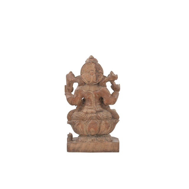 This Vintage Indian Carved Ganesh Statue depicts Ganesha, one of the most beloved deities in Hindu tradition. Known as the...