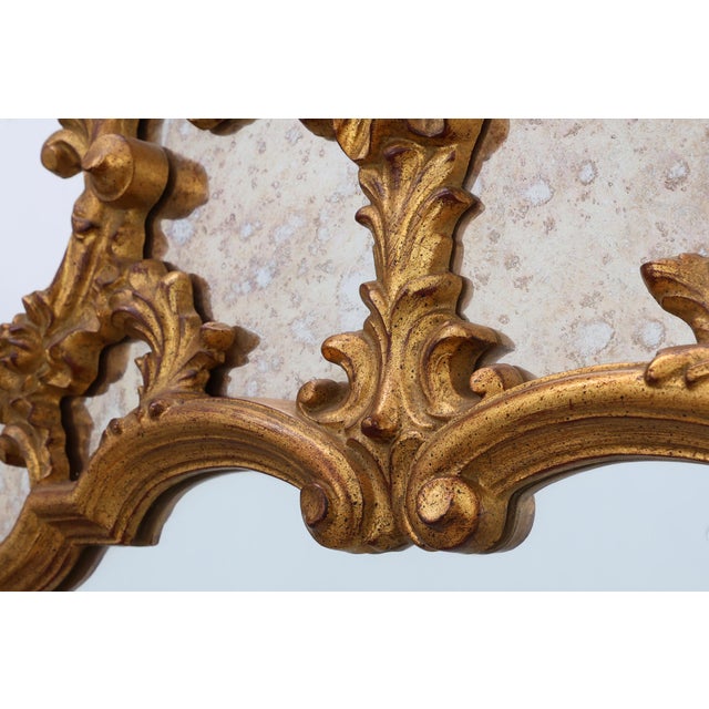 Large Vintage Gilded Baroque Style Mirror from Deknudt, Belgium, 1950s For Sale - Image 10 of 11