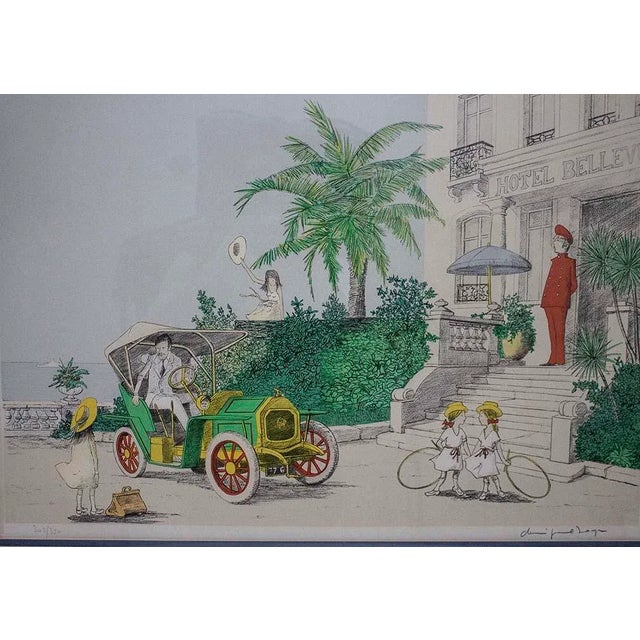 1960s Denis Paul Noyer Signed & No. By Artist, Lithograph 305/350/ Hotel Bellevue For Sale - Image 4 of 12