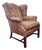 Charming Vintage Wingback Chair With Paisley Print For Sale