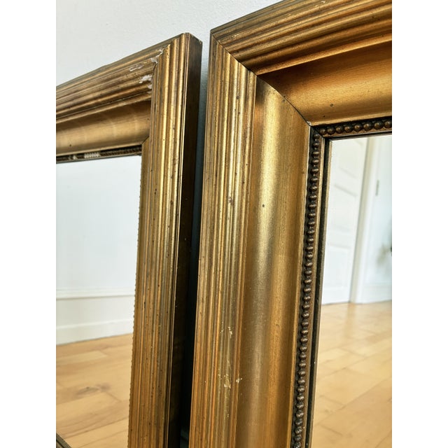Late 19th Century Pair of Antique Danish Giltwood Wall Mirrors, Late 19th Century For Sale - Image 5 of 14