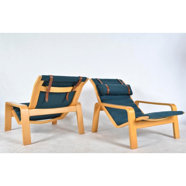 Goldenrod Mid-Century Modern Pulkka Lounge Chairs by Ilmari Lappalainen for Asko, Finland, 1960s, Set of 2 For Sale - Image 8 of 18