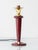 1950s Burgundy Leather Table Lamp from Maison Lancel, 1940s For Sale - Image 5 of 13