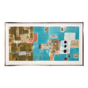 "Application of the Laws" Chine Colle Watercolor With Found Object Collage by Michael Pauker