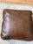 Vintage Distressed Leather Square Accent Throw Pillow Covers (Set of 2) 20"x20" For Sale - Image 11 of 13