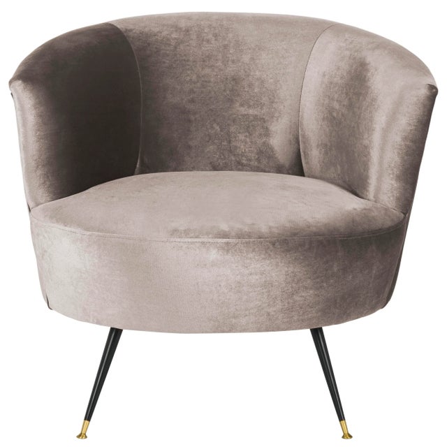 Velvet Retro Mid Century Accent Chair in Hazelwood For Sale - Image 10 of 10