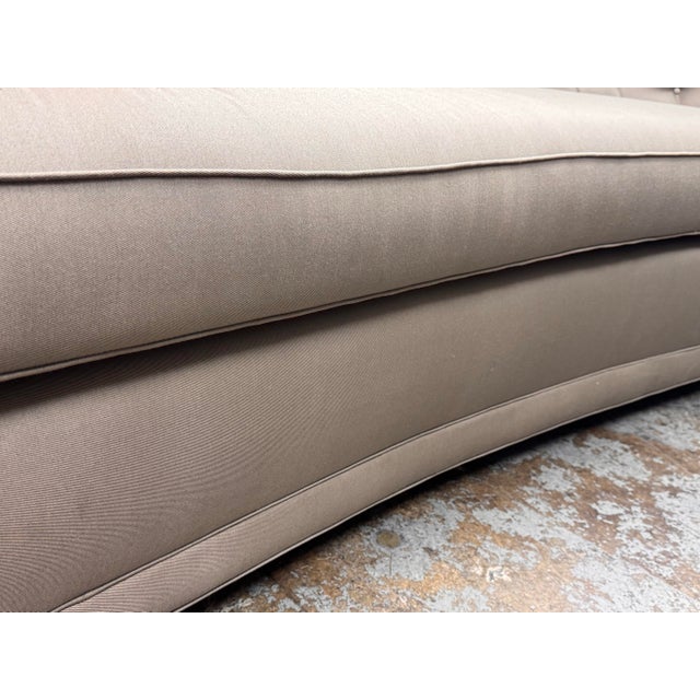 Bespoke Curved Tufted Tuxedo Sofa For Sale - Image 10 of 12